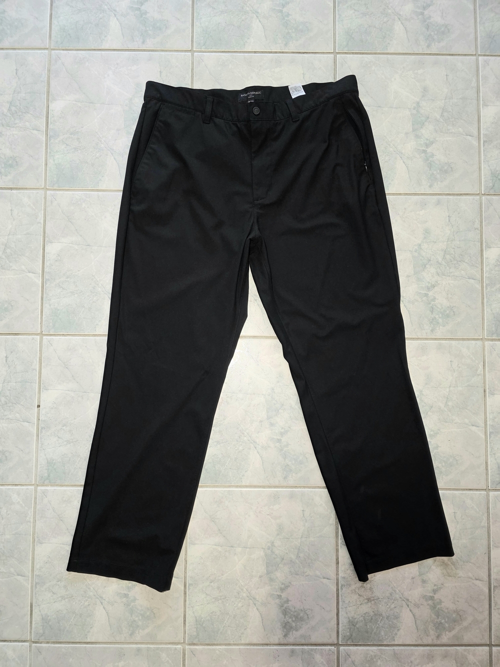 Banana Republic Men's Black Chino-Style Performance Pants